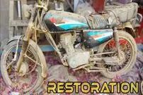 ببینید؛ مراحل بازسازی یک موتورسیکلت هوندا CG-125 فرسوده و زنگ زده