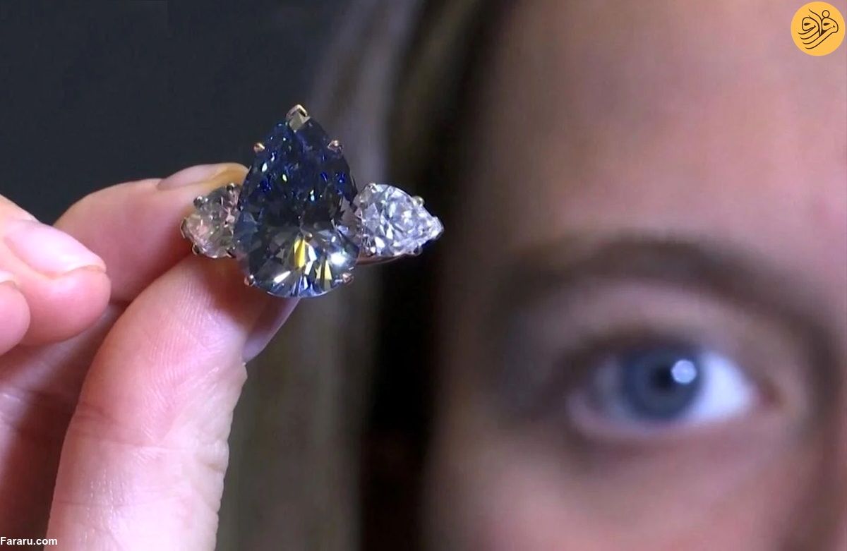 (ویدئو) حراج بزرگترین الماس آبی جهان به قیمت ۵۰ میلیون دلار