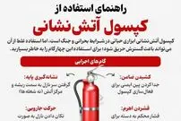 اینفوگرافیک| راهنمای استفاده از کپسول آتش‌نشانی 