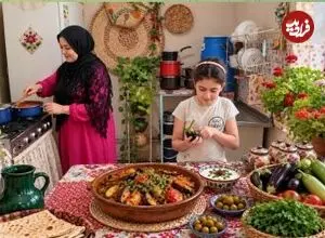 ببینید| غذای روستایی در ایران؛ پخت غذای سنتی یتیمچه در روستایی زیبا و کوهستانی
