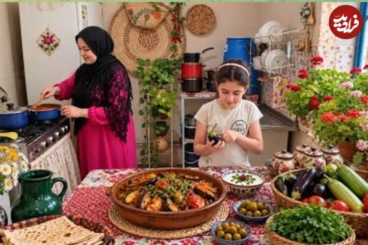 ببینید| غذای روستایی در ایران؛ پخت غذای سنتی یتیمچه در روستایی زیبا و کوهستانی