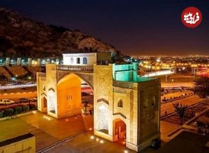 عکس؛ سفر به تاریخ؛ منظرۀ «دروازه قرآن و شهر شیراز» بیش از یک قرن قبل