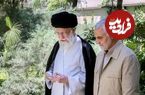 عکس؛ سفر به تاریخ؛ «سردار سلیمانی» در حال کوه‌پیمایی در کنار «رهبر انقلاب» در کرمان؛ سال 1384