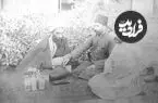 عکس| سفر زمان؛ چشم پزشک در حال معاینه رایگان چشم یک پیرمرد بیمار؛ سال 1313