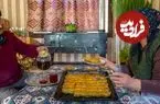 ببینید| غذای روستایی در آذربایجان؛ پخت باقلوای سنتی توسط مادر بزرگ روستایی
