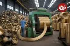 ببینید| مراحل دیدنی ساخت سیم مسی از طریق بازیافت قابله های بزرگ قدیمی در پاکستان