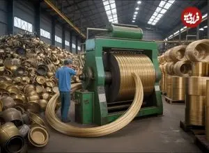 ببینید| مراحل دیدنی ساخت سیم مسی از طریق بازیافت قابله های بزرگ قدیمی در پاکستان