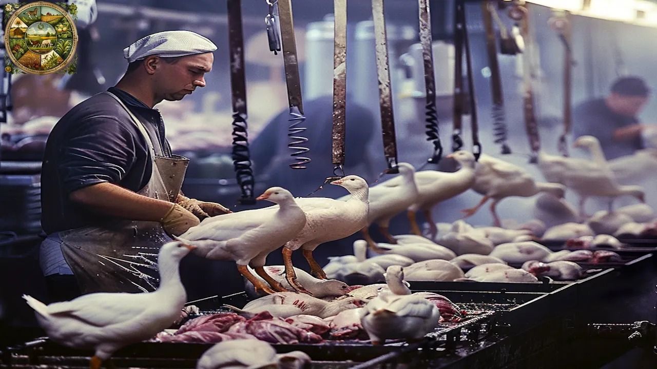 (ویدئو) ببینید فرانسوی ها چگونه صدها هزار غاز را برای جگر چرب شان پرورش می دهند