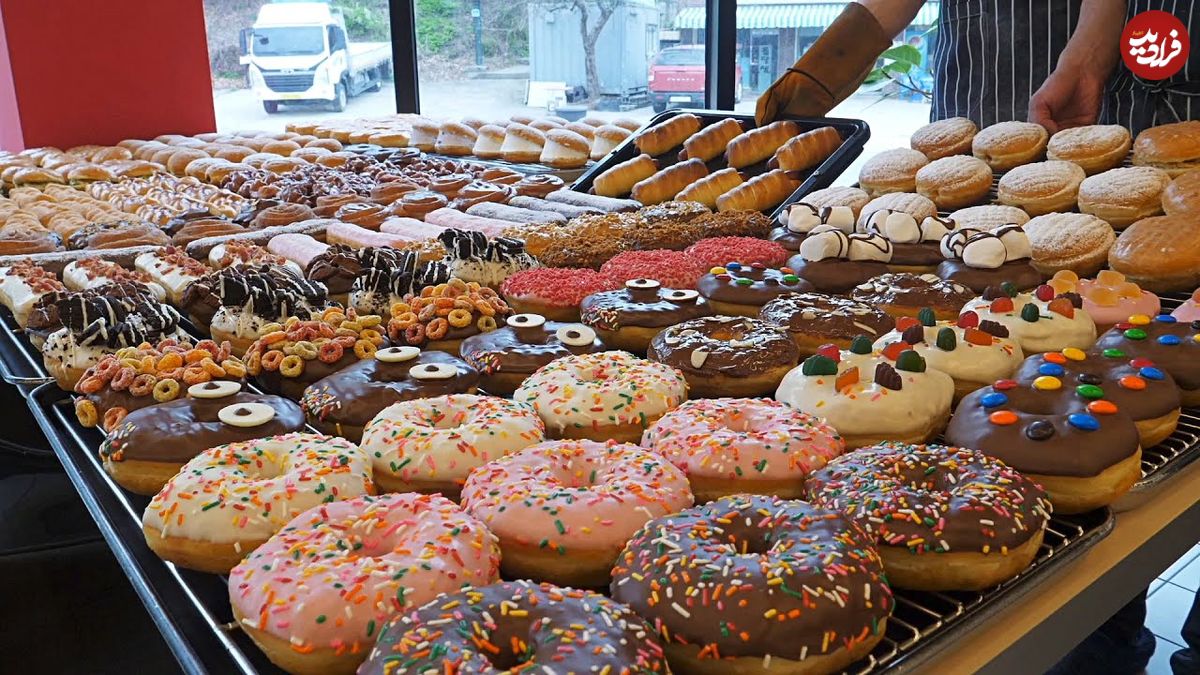 ببینید؛ غذای خیابانی در کره؛ تهیه محبوب ترین دونات ها در سئول 