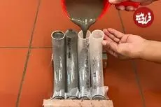 ببینید| نحوه ساخت یک گلدان متفاوت با شلنگ پلاستیکی و سیمان به روش استاد چینی