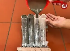 ببینید| نحوه ساخت یک گلدان متفاوت با شلنگ پلاستیکی و سیمان به روش استاد چینی