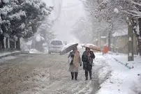 تصاویر؛ بارش برف پاییزی در همدان