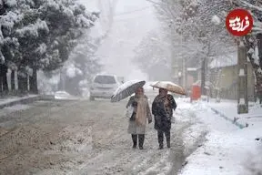 تصاویر؛ بارش برف پاییزی در همدان