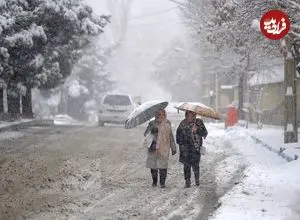 تصاویر؛ بارش برف پاییزی در همدان