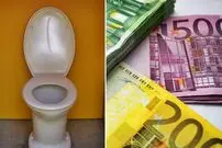 دو زن اسپانیایی ۱۰۰ هزار یورو اسکناس را در توالت ریختند
