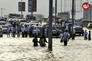 ببینید؛ جده زیر آب رفت