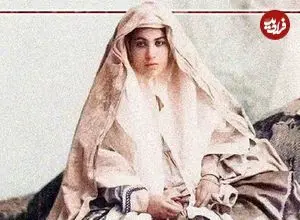 عکس| سفر در زمان؛ ژست عاشقانه «میرزا ابراهیم آقا با همسرش» در سال 1290