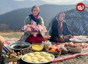 (ویدئو) غذای روستایی در گیلان؛ پخت خوراک جگر با نان تنوری