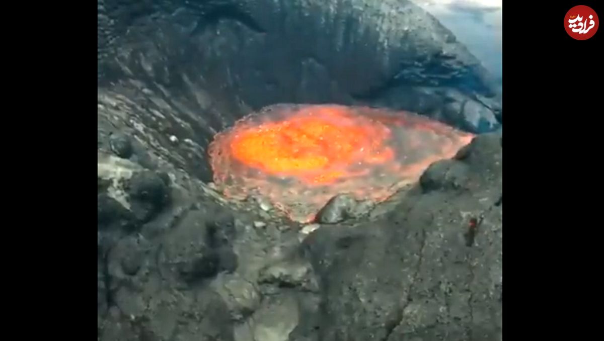 (ویدئو) نمایی خارق العاده از فوران یک آتشفشان در روسیه