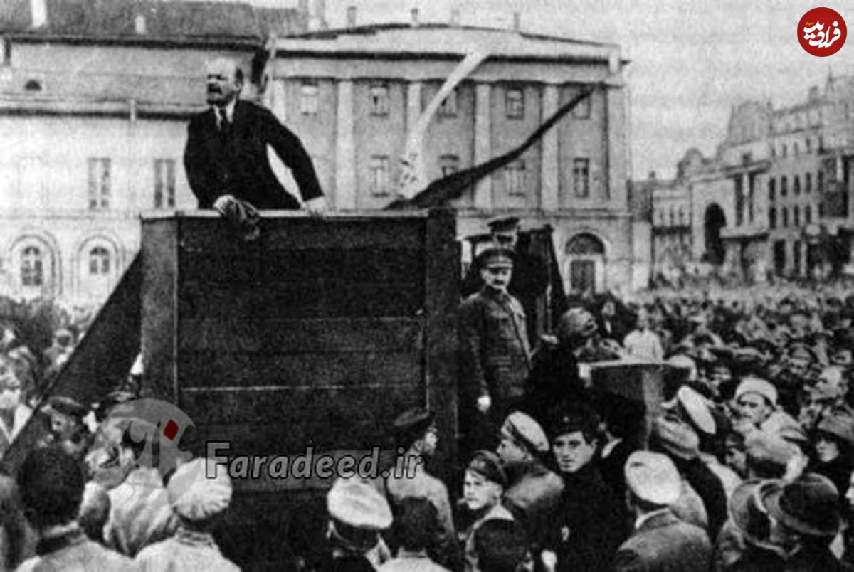 عکس/ لنین در حال سخنرانی در سال 1920