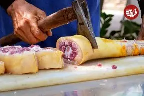 ببینید| غذای خیابانی در تایلند؛ پخت یک غذای محبوب با دم گاو در بانکوک