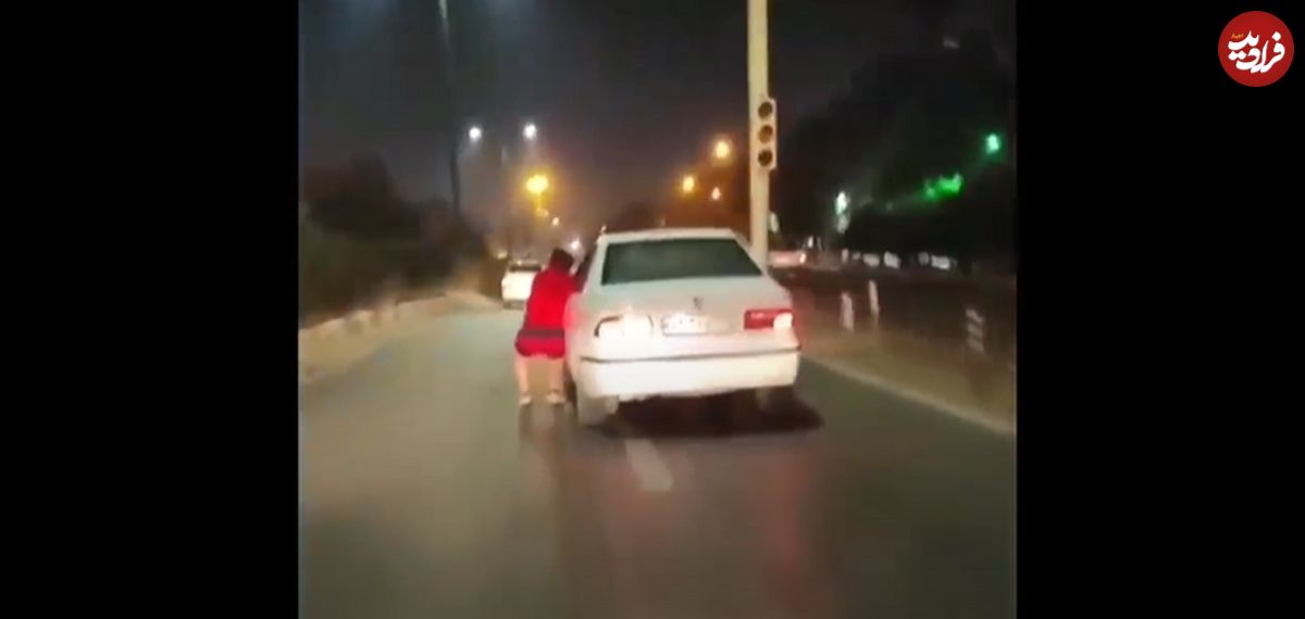 (ویدئو) دیوانه بازی خطرناک یک راننده با خودروی سمند