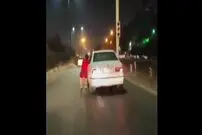 (ویدئو) دیوانه بازی خطرناک یک راننده با خودروی سمند