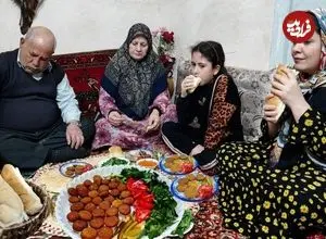 ببینید| غذای روستایی در ایران؛ پخت فلافل به روش سنتی