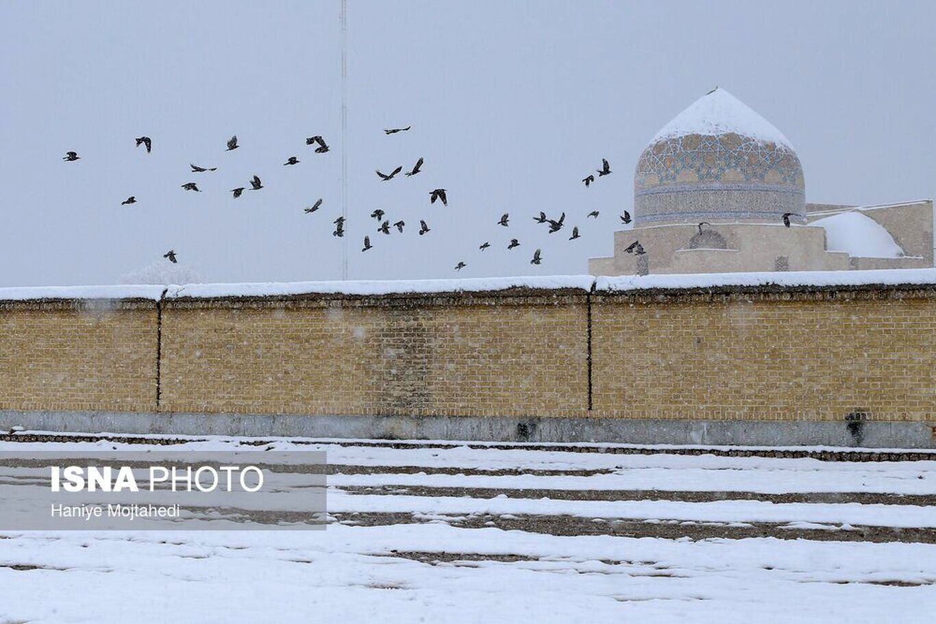 (تصاویر) اولین برف زمستانی در ساوه