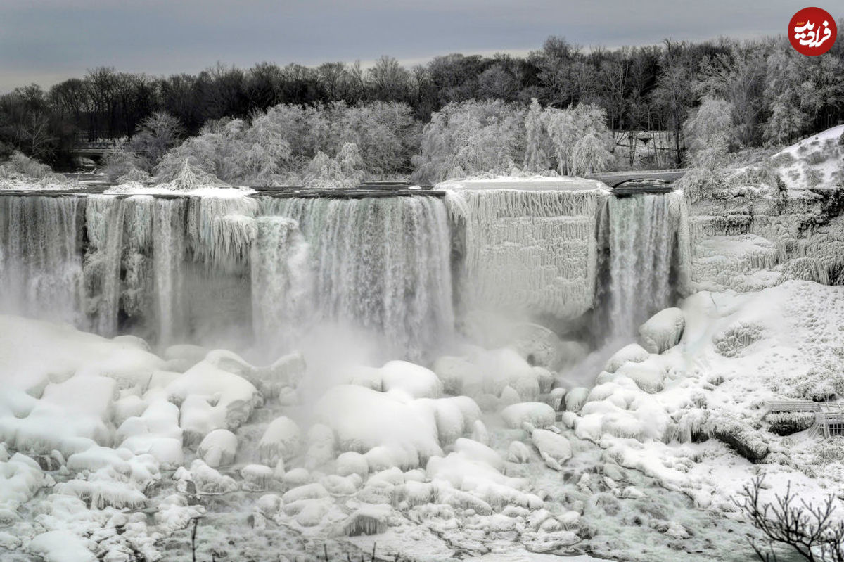 تصاویر/ آبشار نیاگارا یخ زد