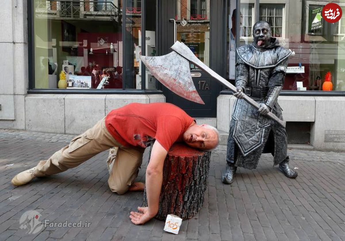 تصاویر/ مجسمه‌های زنده شهر بلژیک