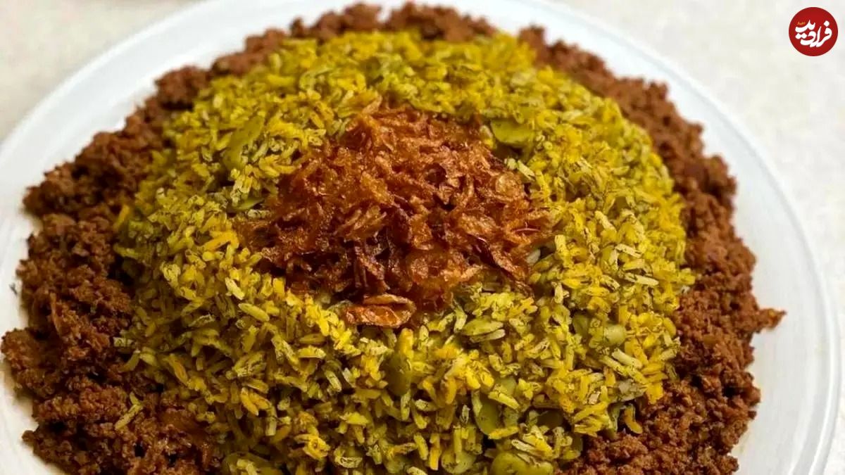 طرز تهیه باقالی پلو با گوشت (نرم و خوش‌عطر با ته‌دیگ طلایی)