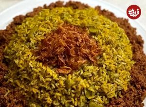 طرز تهیه باقالی پلو با گوشت (نرم و خوش‌عطر با ته‌دیگ طلایی)