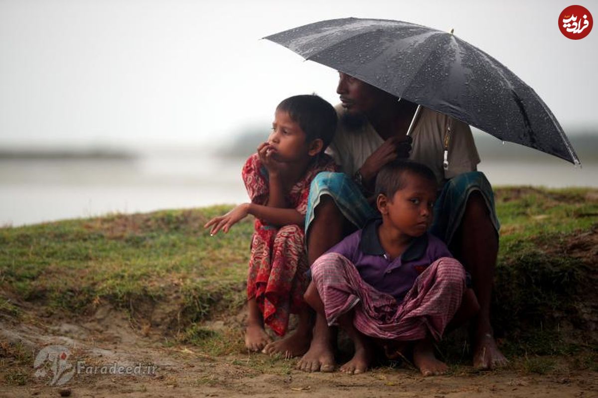 تصاویر/ روزگار سخت آوارگان میانمار زیر باران