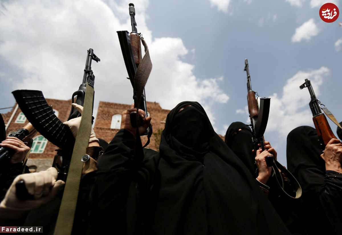 تصاویر/ رژه زنان مسلح در صنعا