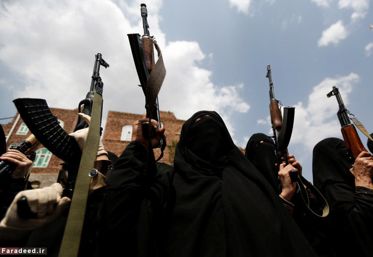 تصاویر/ رژه زنان مسلح در صنعا