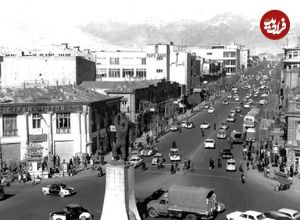 عکس؛ سفر در زمان؛ تهران دهه ۴۰؛ میدان مخبرالدوله و ماشین‌های کلاسیک خاص!