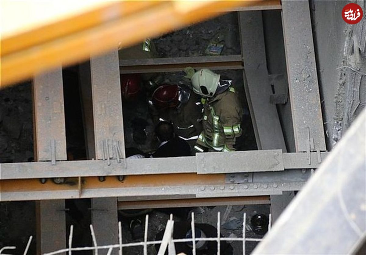 تصاویر/ کارگری پس از سقوط از ارتفاع ۲۷ متری زنده ماند