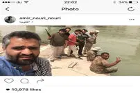 عکس/ بازیگر سینما و تلویزیون در جبهه فلوجه