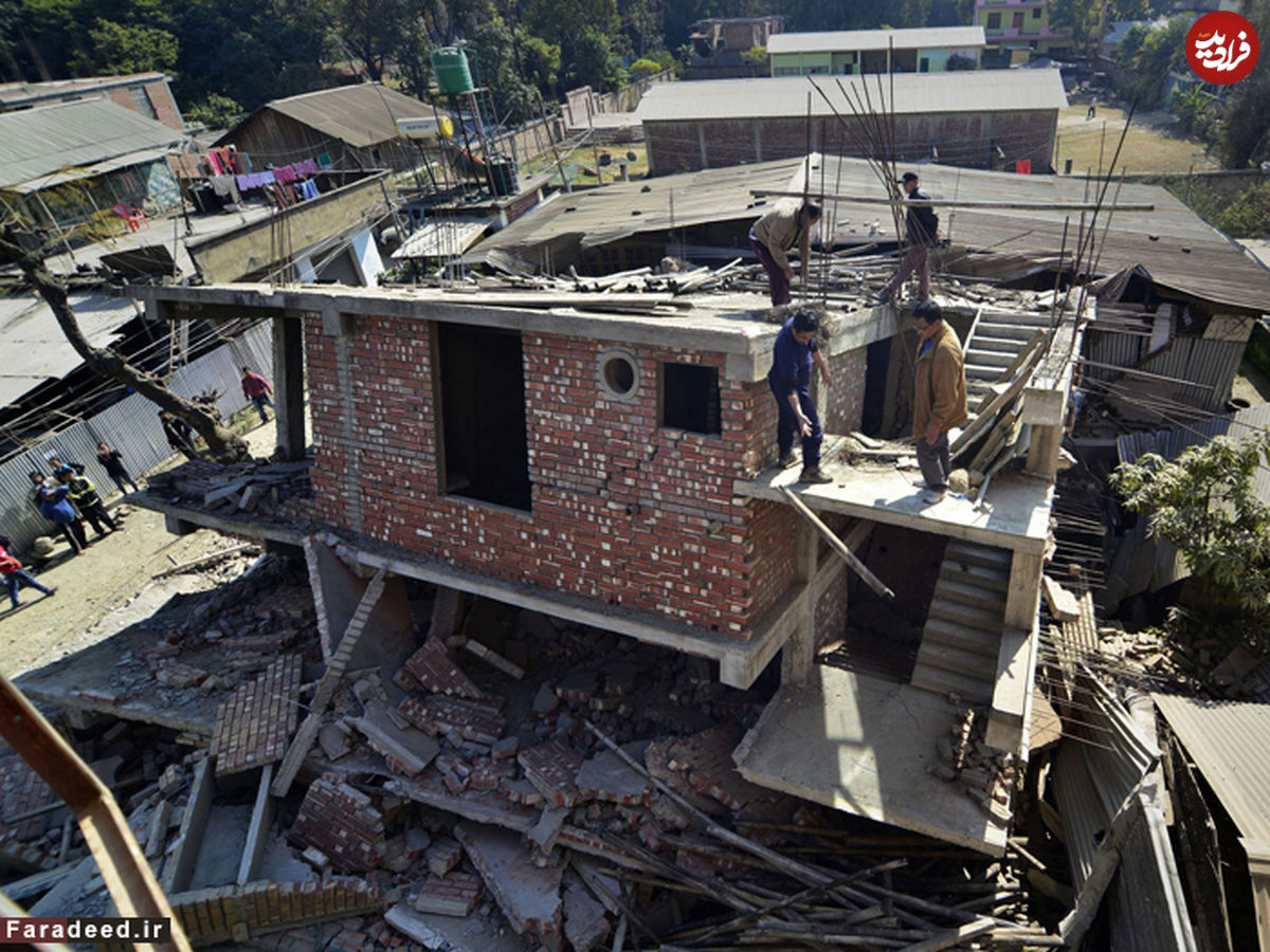 تصاویر/ خسارت‌های زمین لرزه شدید در هند