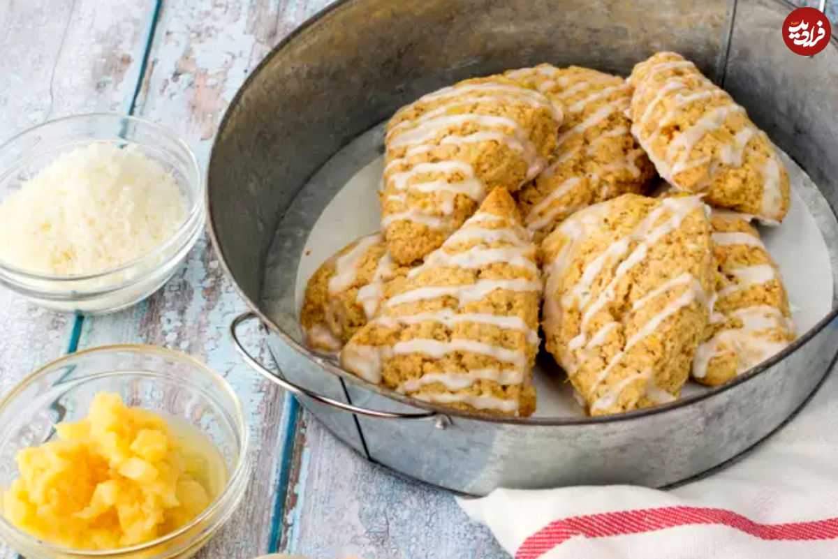 طرز تهیه اسکون نارگیلی؛ شیرینی انگلیسی خوشمزه