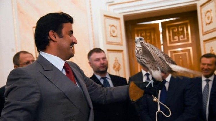 عکس/ هدیه جالب پوتین به امیر قطر