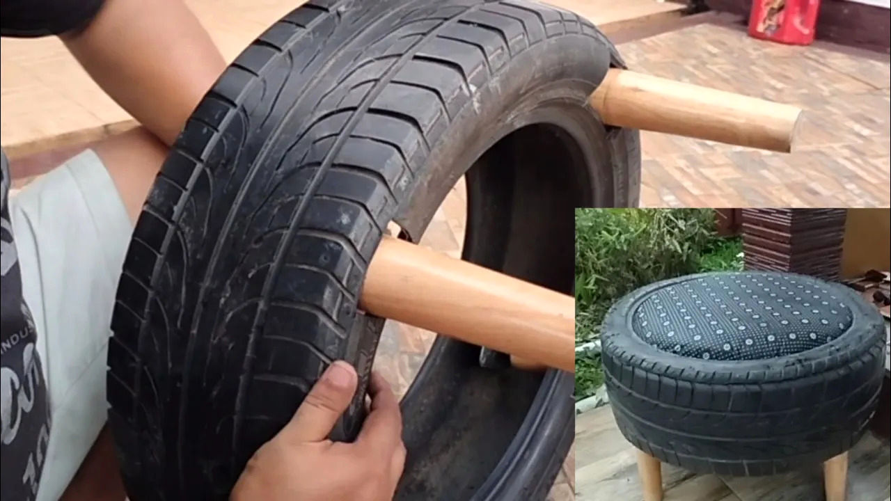 (ویدئو) نحوه درست کردن صندلی راحتی با استفاده از لاستیک قدیمی خودرو