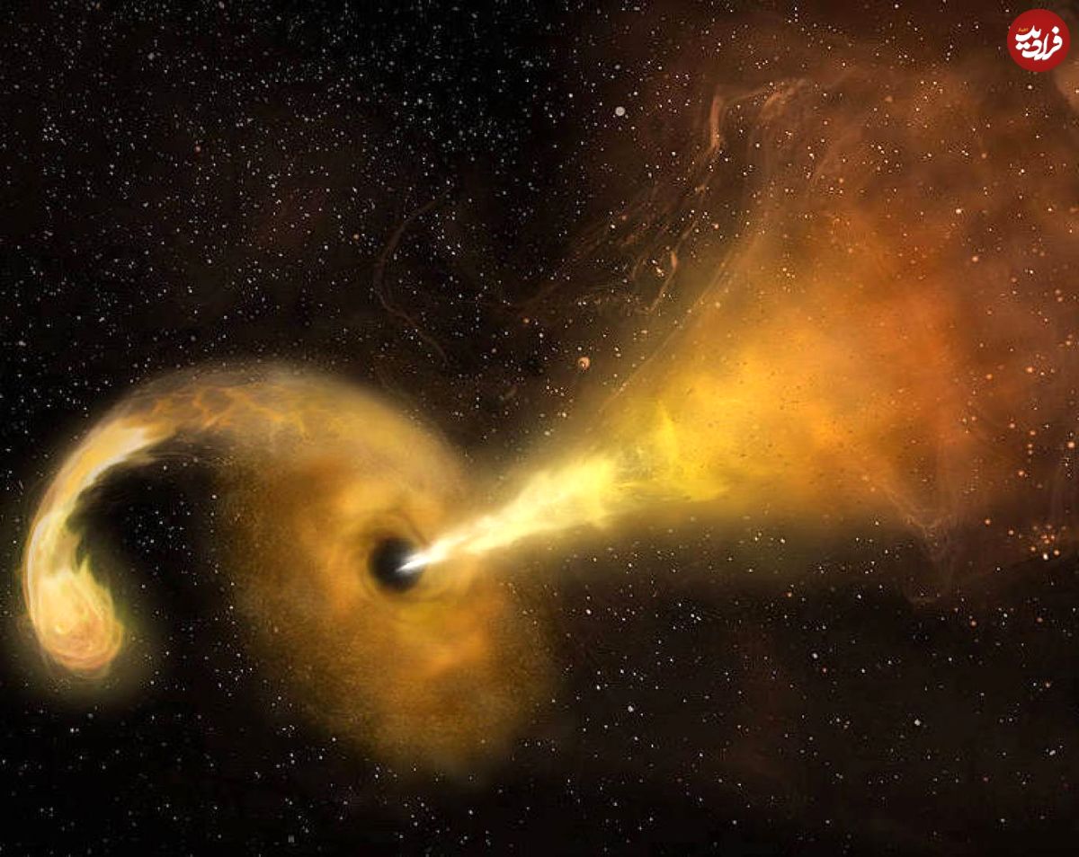 سیاه‌چاله‌ای که ستاره چرخنده را می‌بلعد