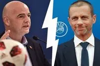 (ویدئو) نبرد بزرگ بر سر کنترل فوتبال چه کسی می‌برد؛ فیفا یا یوفا؟