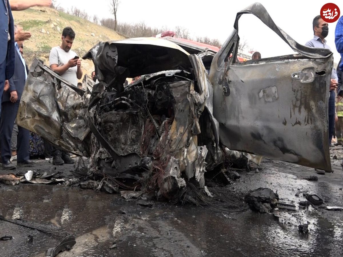 (ویدئو) تصادف شدید زائران ایرانی در جاده کوت بغداد