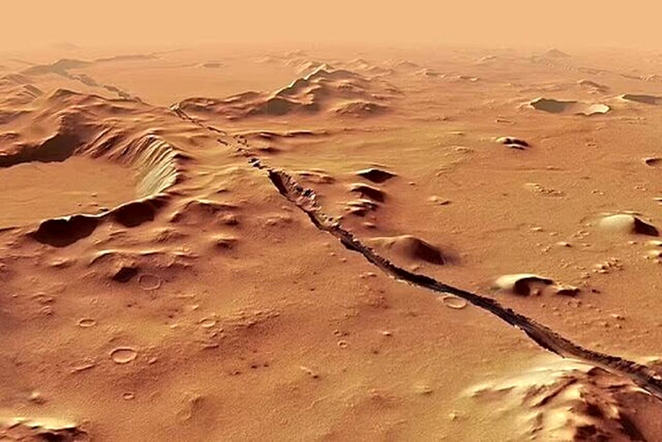 کشف تاریخی یک ستون بزرگ از سنگ مذاب در زیر دشت‌های مریخ