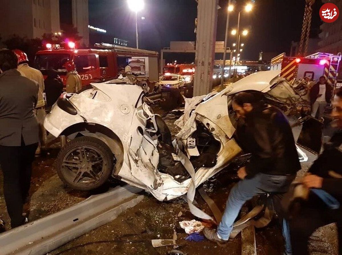 تصادف مرگبار پژو ۲۰۶ در تهران