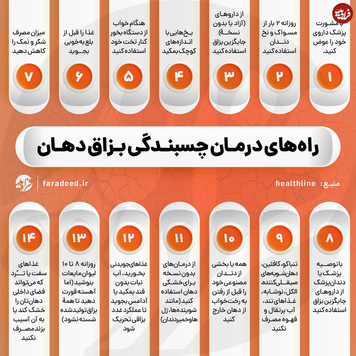 اینفوگرافی/ چگونه چسبندگی بزاق دهان را درمان کنیم؟