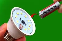 ببینید| یک روش ساده برای تعمیر لامپ LED سوخته با کمک باتری قلمی